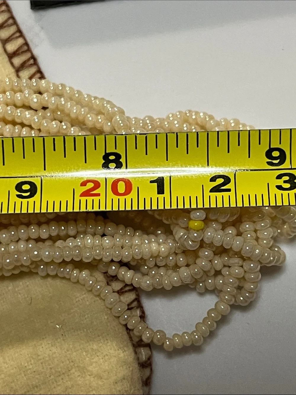 Vintage Cream Multi-Strand Seed Bead Necklace